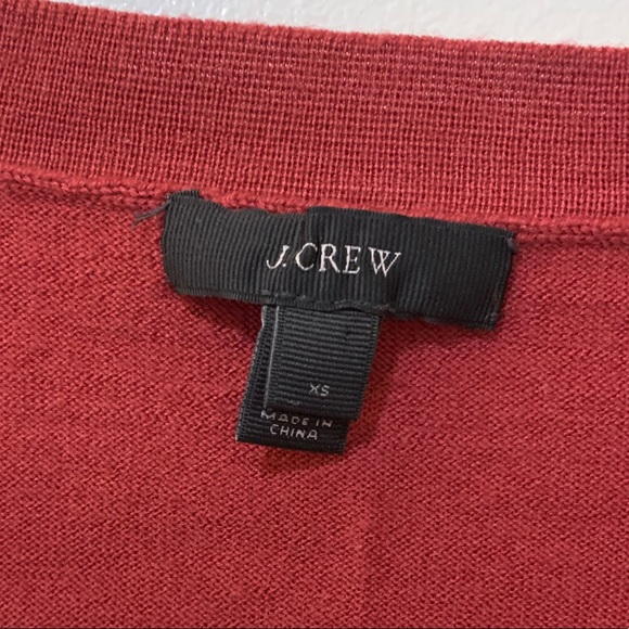 JCrew - Red and Cream Cardigan, Size XSmall - Picture 2 of 3